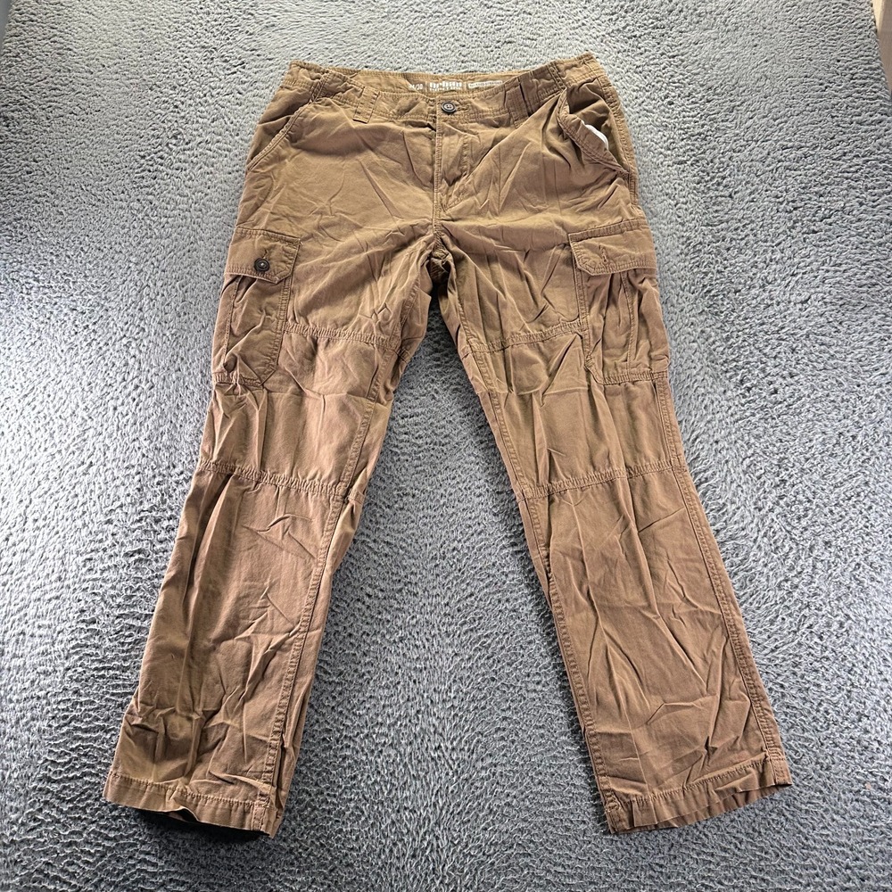 Urban Pipeline Pant Mens 34x30 Brown Cotton Cargo Straight Relaxed Fit Workwear